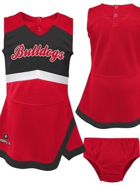 Georgia Bulldogs Red & Black Girls Cheer Dress